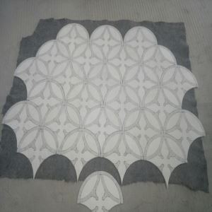 Beyaz Mermer Mozaik Deseni