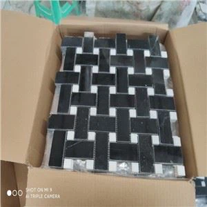 Nero Marquina Mermer Mozaik Fayans